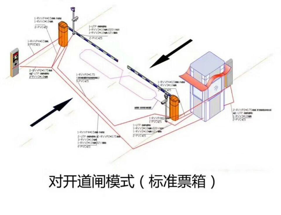 桃江县对开道闸单通道收费系统